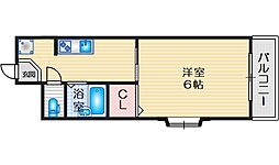 BUBBIESセンリヤマ 1DKの間取図画像