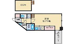フォレステージュ江坂垂水町 ワンルームの間取図画像
