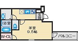 フジパレス服部本町2番館 1Kの間取図画像