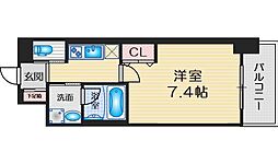 ファーストフィオーレ江坂レガリス 1Kの間取図画像