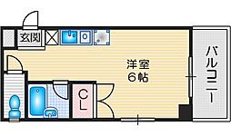 サクセス江坂 ワンルームの間取図画像