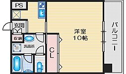 S-FORT江坂公園 1Kの間取図画像