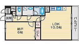 ベロクオーレ三国 1SLKの間取図画像