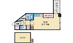 フォレステージュ江坂垂水町 ワンルームの間取図画像