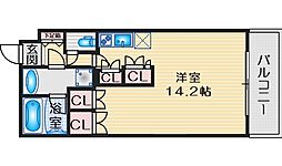 アパートメンツ江坂 ワンルームの間取図画像
