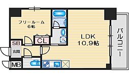 S-RESIDENCEESAKA 1LDKの間取図画像