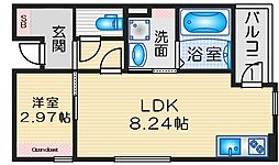 リブレメゾン岡上の町I 1LDKの間取図画像