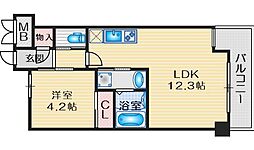 レジディア千里藤白台 1LDKの間取図画像