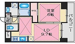 ノルデンハイム江坂垂水町 1LDKの間取図画像