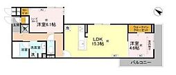 (仮称)D-ROOM山田東4丁目PJ 2LDKの間取図画像