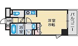 中央メルヴェール江坂 ワンルームの間取図画像