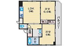 第十関根マンション 2DKの間取図画像