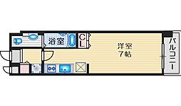 レジュールアッシュ江坂 1Kの間取図画像