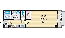 M・緑地 1Kの間取図画像
