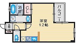 ハイムタケダ9 ワンルームの間取図画像