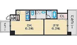 Succeed江坂公園 1DKの間取図画像