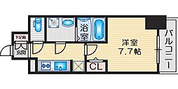 S-RESIDENCEESAKALible 1Kの間取図画像