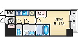 エスリード江坂セントラム 1Kの間取図画像
