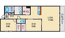 アンフィニ9 2LDKの間取図画像