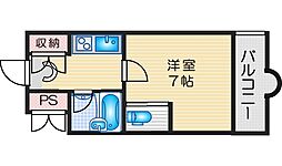 リブレ吹田 1Kの間取図画像