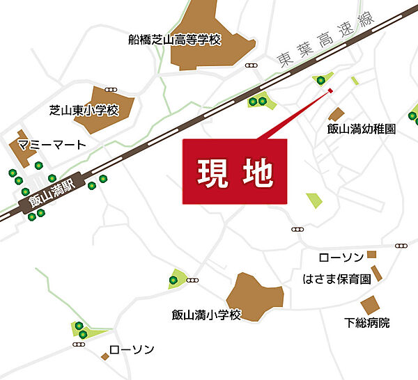 飯山満駅、薬園台駅の2路線利用可能