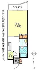 トレステーラシャングリラ 1Kの間取図画像