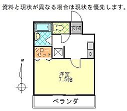 ドリームマンション足立 1Kの間取図画像