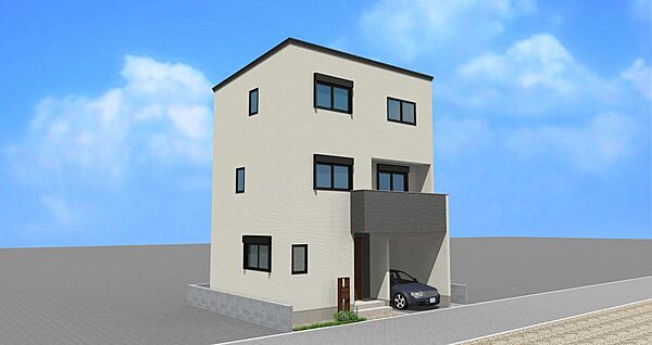 弊社での建築も可能です(外観イメージパース)