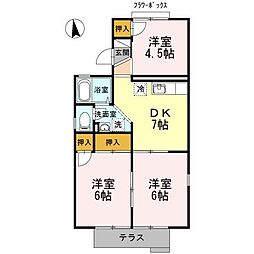 グリーンパーク森町 1階3DKの間取り