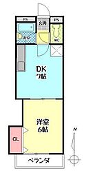 シティタウン久永No.3 1DKの間取図画像