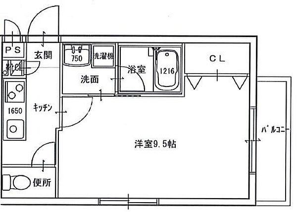 ピアマーレ大供 ｜岡山県岡山市北区大供表町(賃貸マンション1K・2階・29.36㎡)の写真 その2