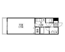ｗｉｌｌＤｏ岡山大供 13階1Kの間取り