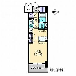 アルファレガロ西古松 10階ワンルームの間取り