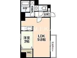ＬＳＴ表町III 4階1LDKの間取り