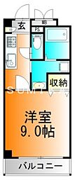 ルミナスライフ 3階1Kの間取り