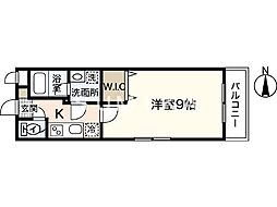 ＬＳＴ岩田町 2階1Kの間取り
