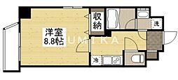 TheMODERN表町 1Kの間取図画像