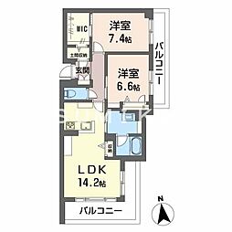 クロムノワール(BELS認証) 2LDKの間取図画像