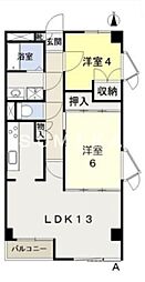 ヴィラ・ノーバ 2LDKの間取図画像