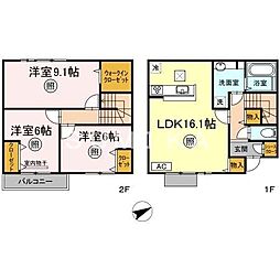 セゾンドオリオン 3LDKの間取図画像