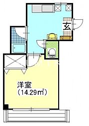 駅元ビル 1Kの間取図画像