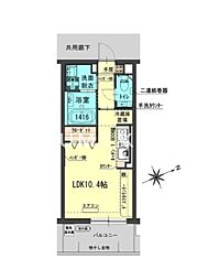 アミスタ大和町 ワンルームの間取図画像