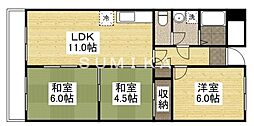 ヒカリホールディングスビル 3LDKの間取図画像