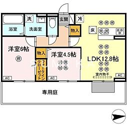 トリシア上中野 2LDKの間取図画像
