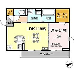 アルタ・レジデ 1LDKの間取図画像