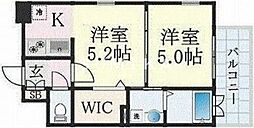 SWISS西川 2Kの間取図画像