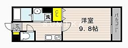 SunStage大和町 1Kの間取図画像