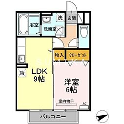 ステラB 1LDKの間取図画像