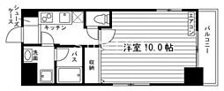 CasaGrande医大前 1Kの間取図画像