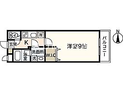 LST岩田町 1Kの間取図画像